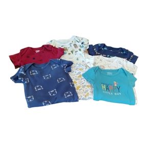 Baby Boys Bodysuit Bundle Size 3-6 Months Short Sleeves Infant Summer